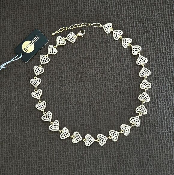 Gemelli Jewelry - Gemelli👭 "Rebecca" Gold Hearts💛 Necklace - NWT
